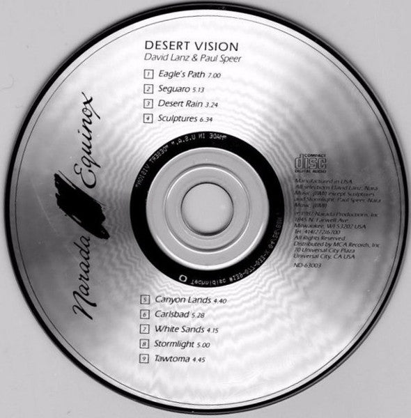 David Lanz & Paul Speer : Desert Vision (CD, Album, RP, TND)
