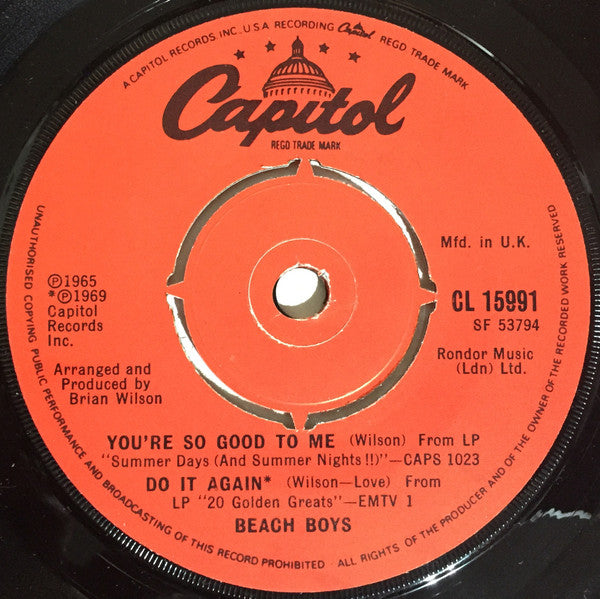 The Beach Boys : California Girls (7", Single, RE)