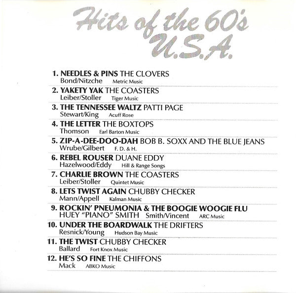 Various : Hits Of The 60's U.S.A. (CD, Comp)