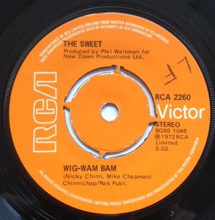 The Sweet : Wig-Wam Bam (7", Single, 4 P)