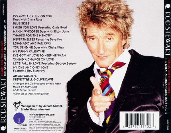 Rod Stewart : Thanks For The Memory... The Great American Songbook Volume IV (CD, Album)