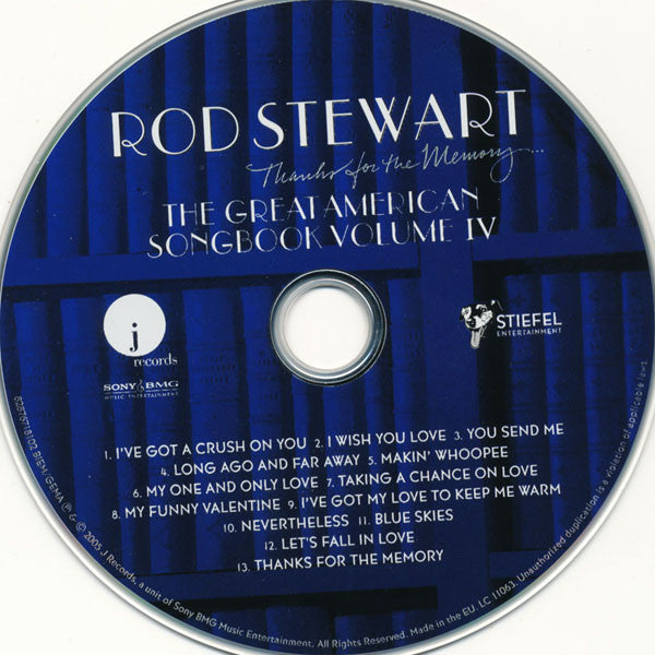 Rod Stewart : Thanks For The Memory... The Great American Songbook Volume IV (CD, Album)