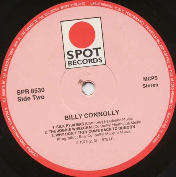 Billy Connolly : Billy Connolly (LP, Comp)