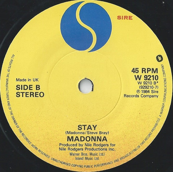 Madonna : Like A Virgin / Stay (7", Single, Pap)