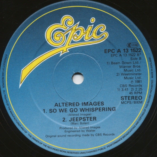 Altered Images : Happy Birthday (Dance Mix) (12", Single)