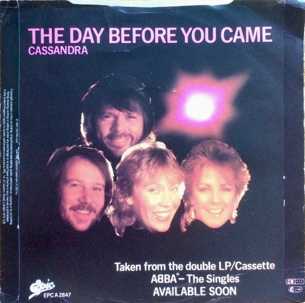 ABBA : The Day Before You Came (7", Single, Inj)