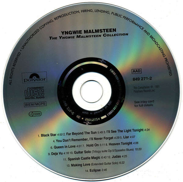 Yngwie Malmsteen : The Yngwie Malmsteen Collection  (CD, Comp, RE, EDC)