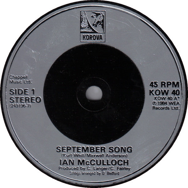 Ian McCulloch : September Song (7", Sil)