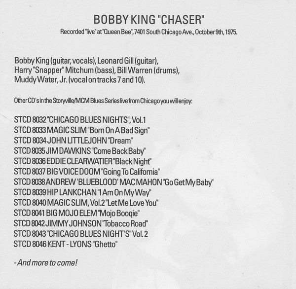 Bobby King (5) : Chaser (CD, Album, RE)