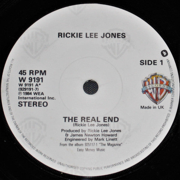 Rickie Lee Jones : The Real End (7", Single)