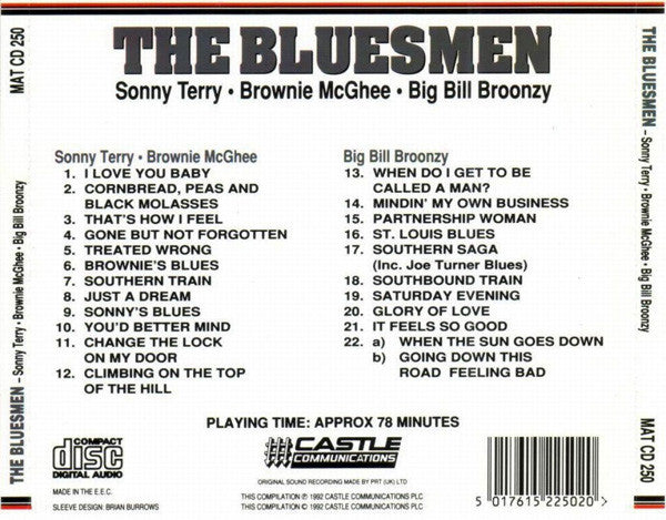 Sonny Terry & Brownie McGhee, Big Bill Broonzy : The Bluesmen (CD, Comp)