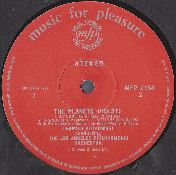 Gustav Holst, Stokowski*, Los Angeles Philharmonic Orchestra : The Planets (LP)