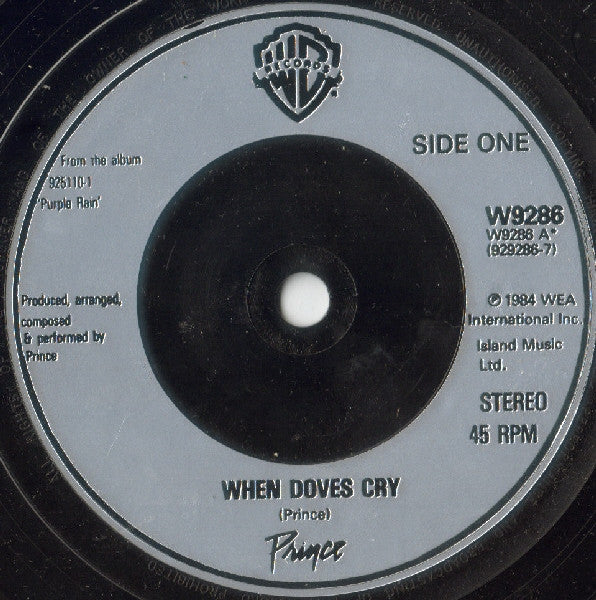 Prince : When Doves Cry (7", Single, Sil)