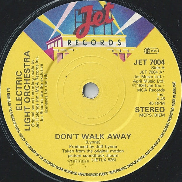 Electric Light Orchestra : Don't Walk Away (7", Single, Com)