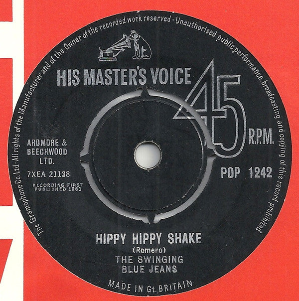 The Swinging Blue Jeans : Hippy Hippy Shake (7", Single)
