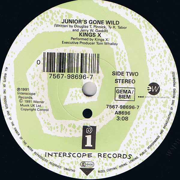 Kiss / King's X : God Gave Rock & Roll To You II / Junior's Gone Wild (7", Single)