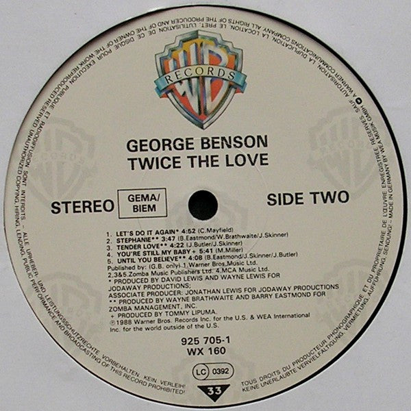 George Benson : Twice The Love (LP, Album)