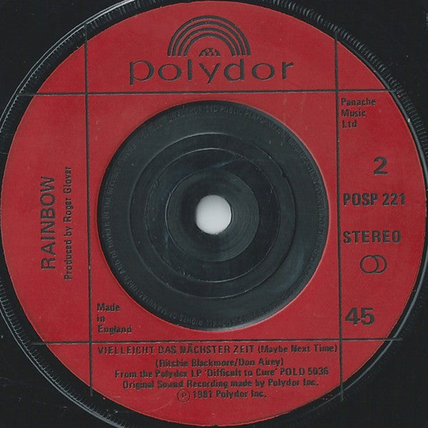 Rainbow : I Surrender (7", Single, Red)