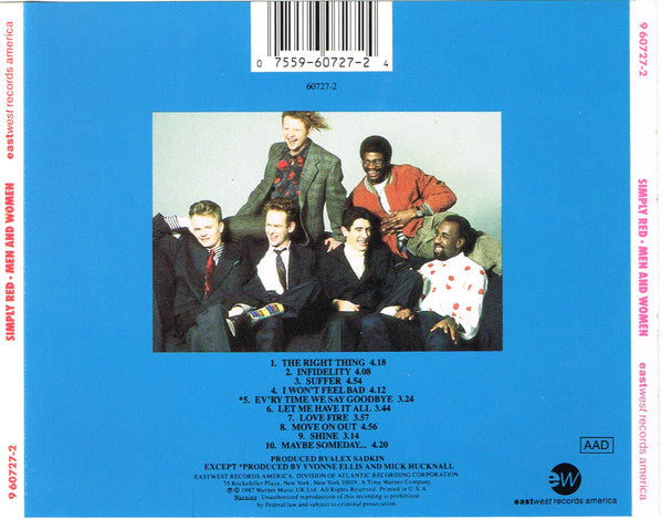 Simply Red : Men And Women (CD, Album, RE)