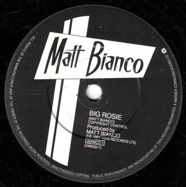 Matt Bianco : Get Out Of Your Lazy Bed (7", Single, EMI)