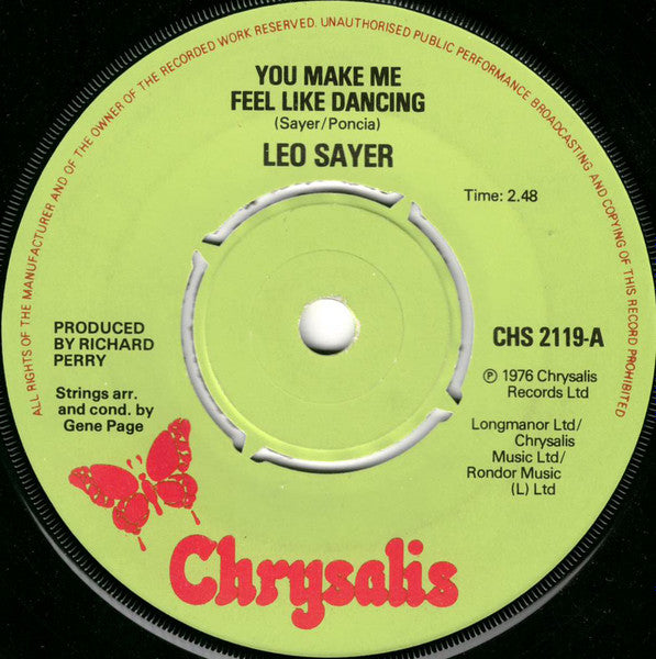Leo Sayer : You Make Me Feel Like Dancing (7", Single)