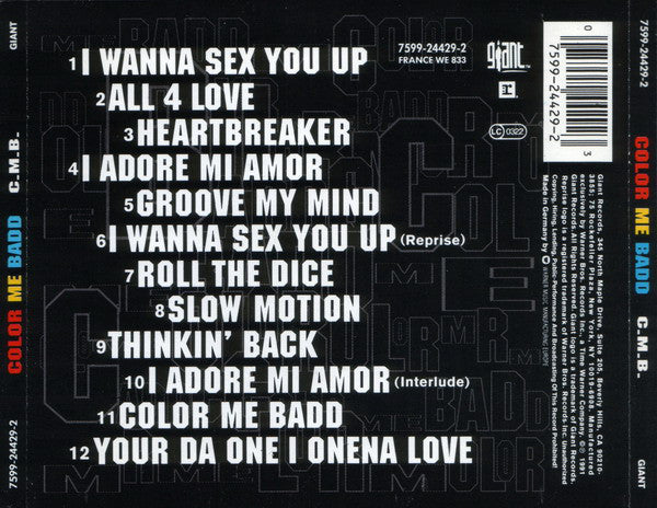 Color Me Badd : C.M.B. (CD, Album)
