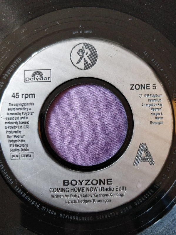 Boyzone : Coming Home Now (7", Jukebox)