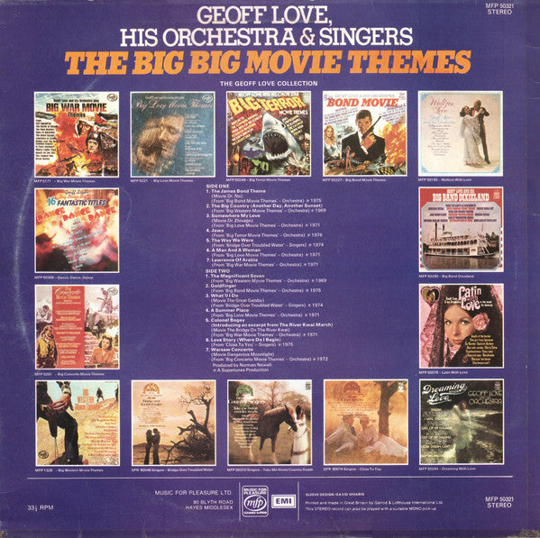 Geoff Love, His Orchestra & Singers : The Big Big Movie Themes (LP, Comp)