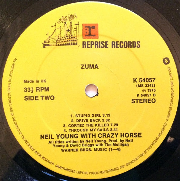 Neil Young With Crazy Horse : Zuma (LP, Album)