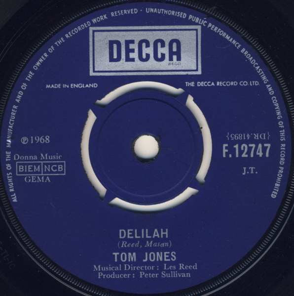 Tom Jones : Delilah (7", Single)