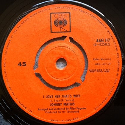 Johnny Mathis : Gina (7", Single)