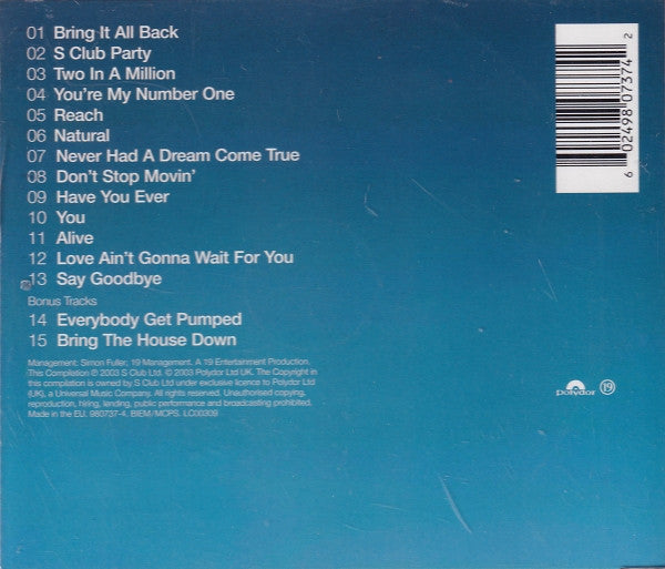 S Club 7 : Best (The Greatest Hits Of S Club 7) (CD, Comp)