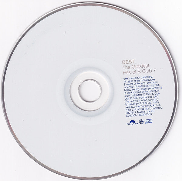 S Club 7 : Best (The Greatest Hits Of S Club 7) (CD, Comp)