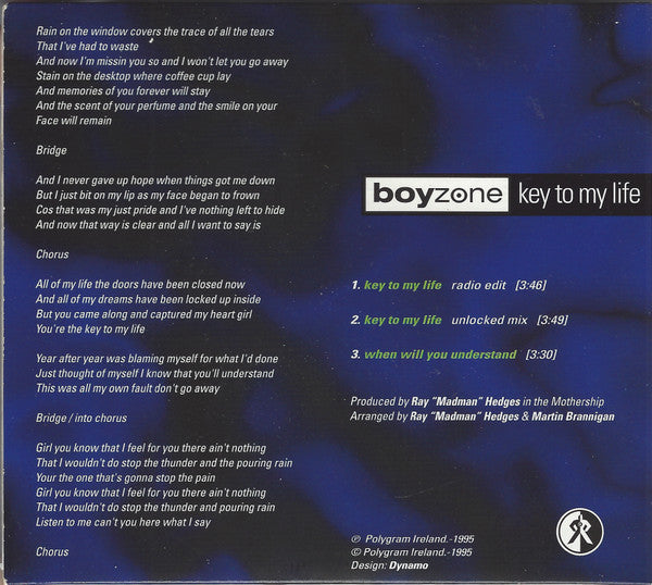 Boyzone : Key To My Life (CD, Single)