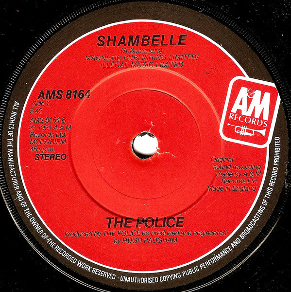 The Police : Invisible Sun (7", Single, Com)