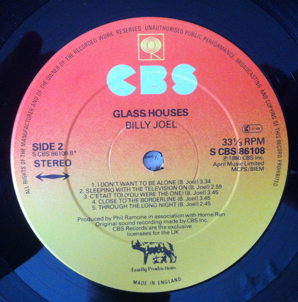 Billy Joel : Glass Houses (LP, Album)