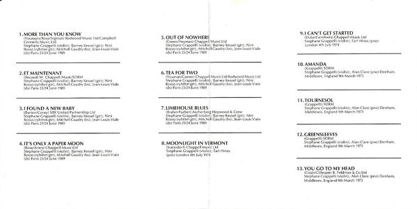 Stéphane Grappelli : Stephane Grappelli (CD, Comp)