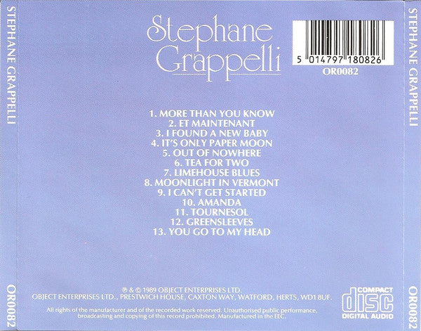 Stéphane Grappelli : Stephane Grappelli (CD, Comp)