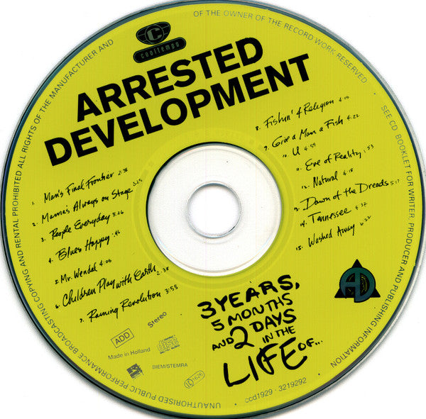 Arrested Development : 3 Years, 5 Months And 2 Days In The Life Of... (CD, Album, RE)