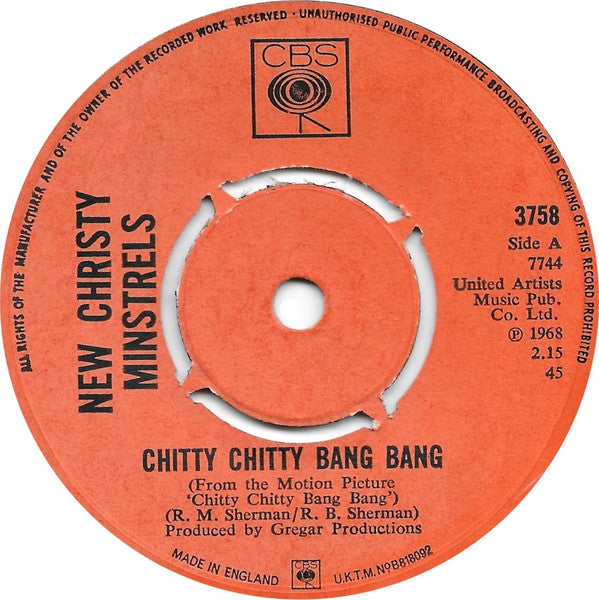 The New Christy Minstrels : Chitty Chitty Bang Bang (7", Single)