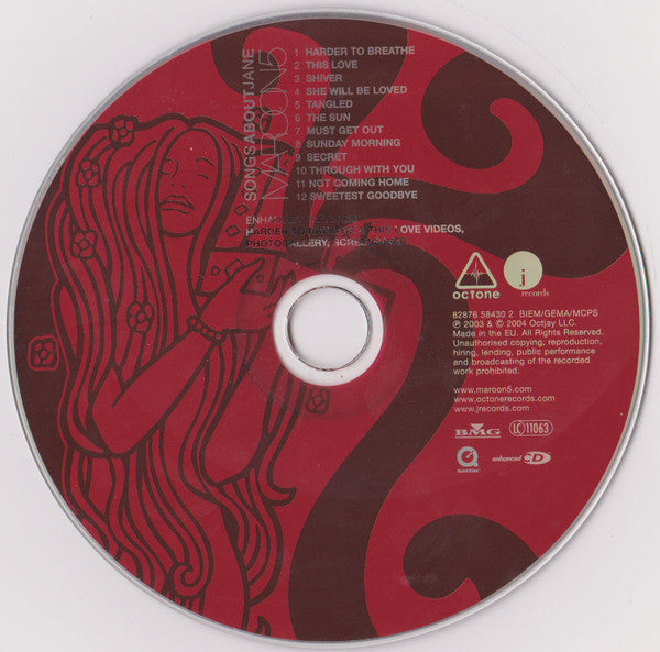 Maroon 5 : Songs About Jane (CD, Album, Enh, Del)