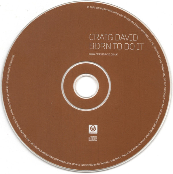 Craig David : Born To Do It (CD, Album)