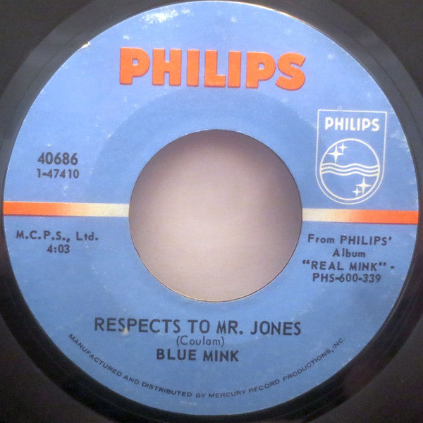 Blue Mink : Our World / Respects To Mr. Jones (7", Single, Styrene, Ric)