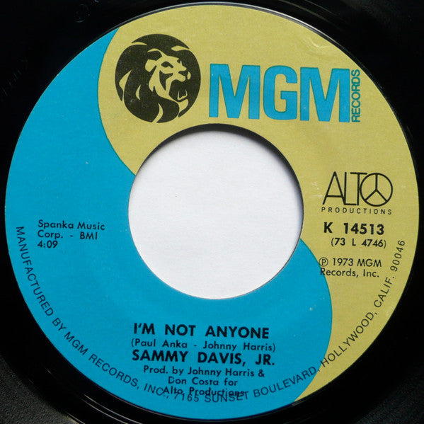 Sammy Davis Jr. : (I'd Be) A Legend In My Time (7", Single)