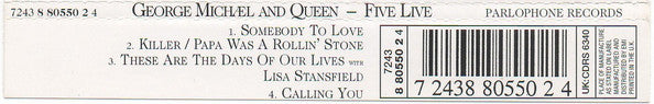 George Michael And Queen With Lisa Stansfield : Five Live (CD, EP)