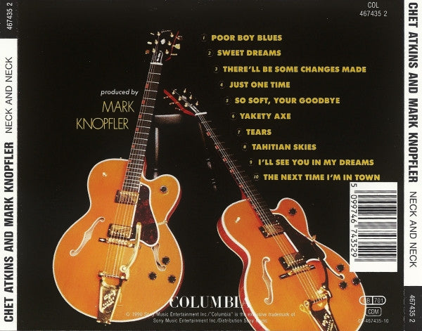 Chet Atkins And Mark Knopfler : Neck And Neck (CD, Album, RP)