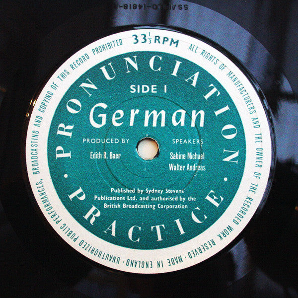 Sabine Michael & Walter Andreas : German - Pronunciation - Practice (7")