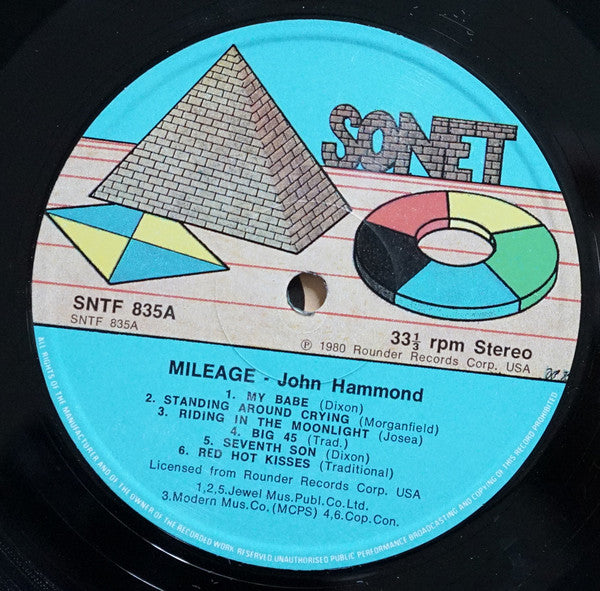 John Hammond* : Mileage (LP, Album)