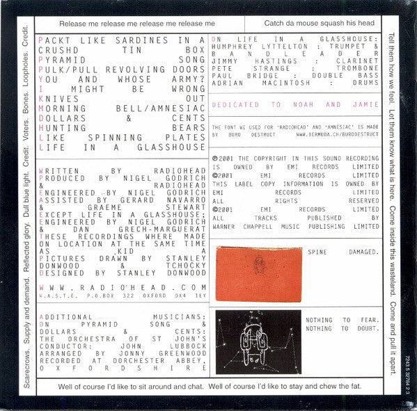 Radiohead : Amnesiac (CD, Album)