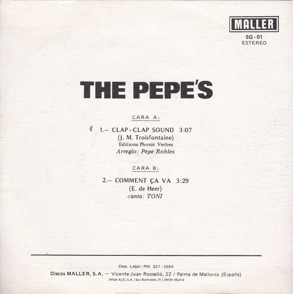 The Pepe's : Clap-Clap Sound (7", Single)